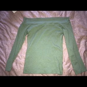 Green off the shoulder top